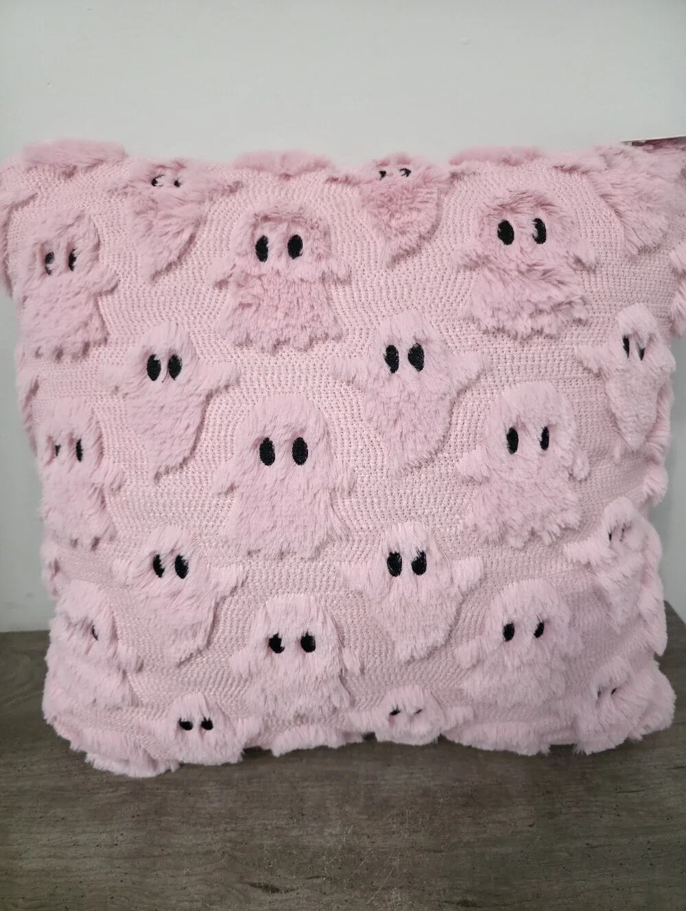 Pink Plush Ghost Pillow Halloween Decor New